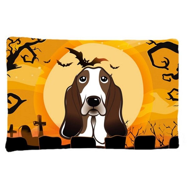 Carolines Treasures Halloween Basset Hound Fabric Standard Pillowcase BB1801PILLOWCASE - main